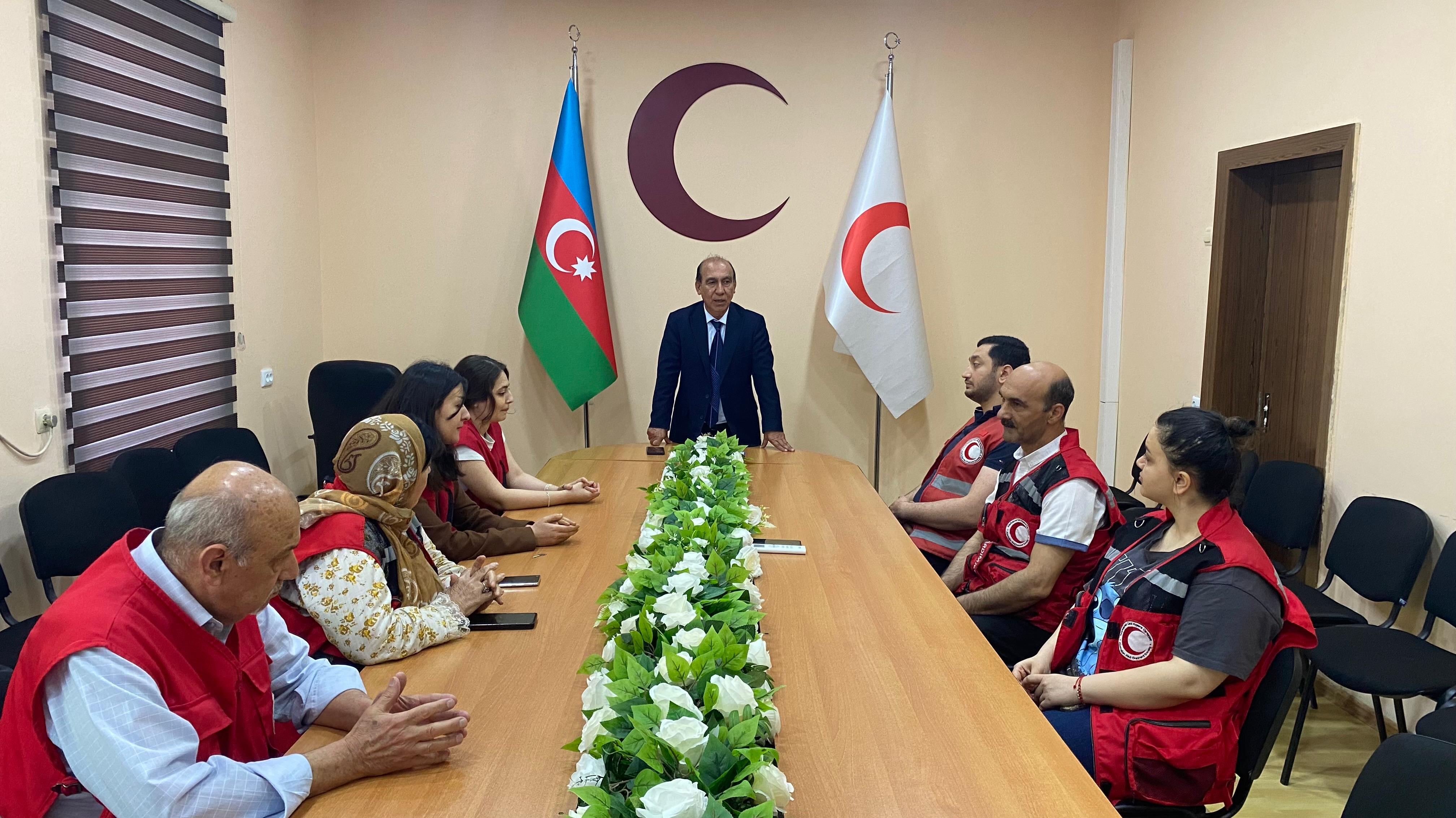  Gafar Asgerzadeh, Vice-President of the Azerbaijan Red Crescent Society, held a meeting with National Society staff