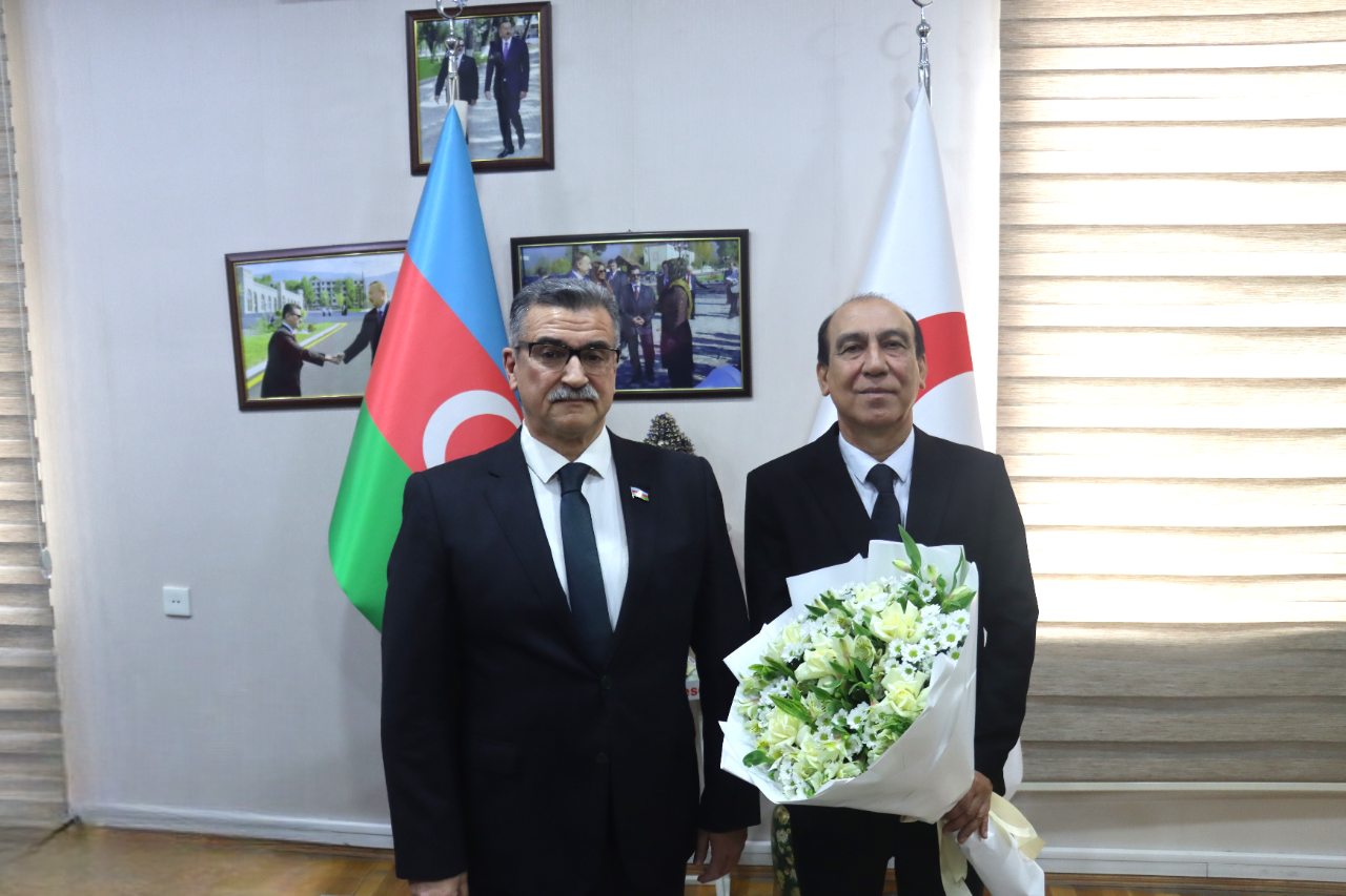  President of the Azerbaijan Red Crescent Society Dr. Novruz Aslanov congratulated Vice President Qafar Asgerzadeh on his birthday